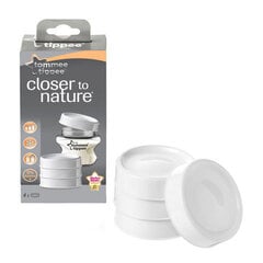 Tommee Tippee piimasäiltusanumate kaas 4tk CTN 3136171 цена и информация | Бутылочки и аксессуары | kaup24.ee