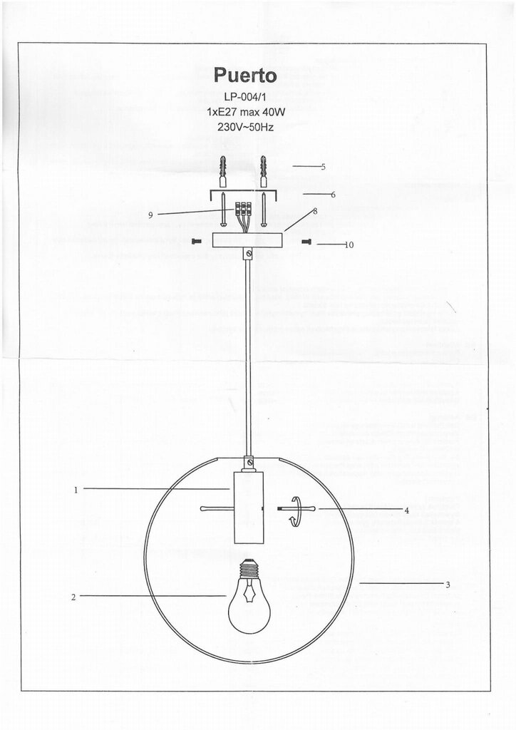 Laelamp Light Prestige Puerto Black hind ja info | Rippvalgustid | kaup24.ee