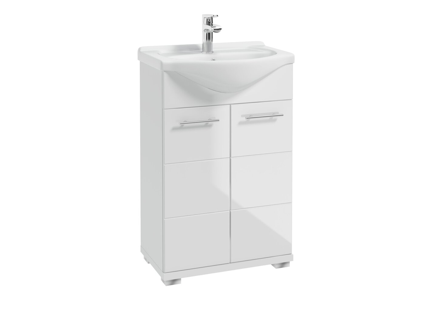 Alumine vannitoakapp Defra Bari D55, valge hind ja info | Vannitoakapid | kaup24.ee