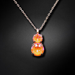 Naiste kaelakee DiamondSky "Juno IV (Orange Glow DeLite)" Swarovski kristallidega hind ja info | Kaelakeed | kaup24.ee