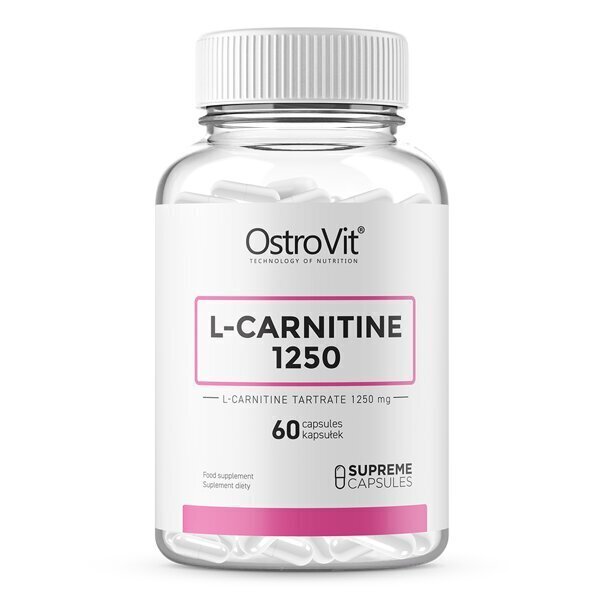 Toidulisand - OstroVit L-Carnitine 1250 aminohapped (60 kapslit) hind ja info | Aminohapped | kaup24.ee