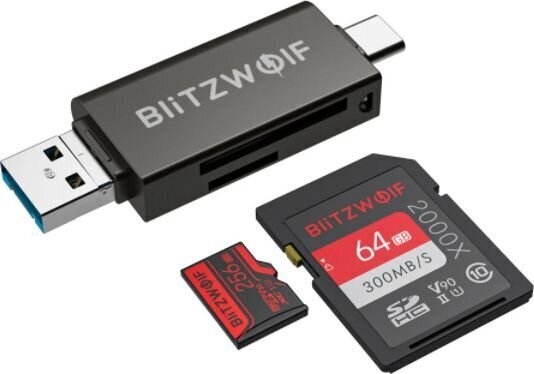 Card reader SD USB-C / USB-A Blitzwolf BW-CR1 цена и информация | USB jagajad, adapterid | kaup24.ee