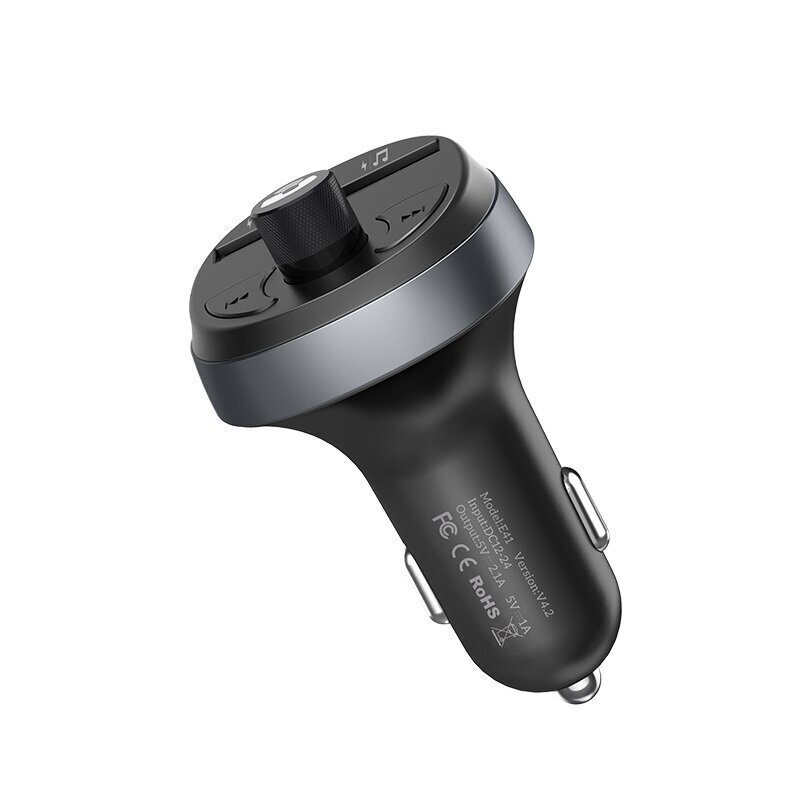 FM saatja / modulaator HOCO E41 Bluetooth FM transmitter 2 x USB 2.1 A must цена и информация | FM modulaatorid, FM trasmitterid | kaup24.ee