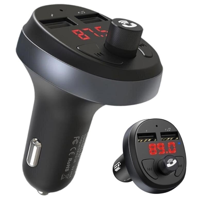 FM saatja / modulaator HOCO E41 Bluetooth FM transmitter 2 x USB 2.1 A must цена и информация | FM modulaatorid, FM trasmitterid | kaup24.ee