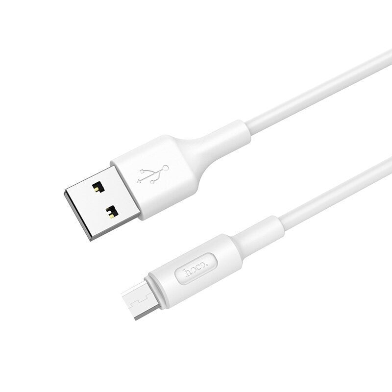 Kaabel USB A Micro USB Hoco X25 1.0m, Laadimisjuhe USB 2.0 Micro usbAndmekaabel laadimiseks, valge цена и информация | Mobiiltelefonide kaablid | kaup24.ee