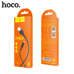 USB кабель Hoco X25 microUSB 1.0 м, черный цена и информация | Кабели для телефонов | kaup24.ee