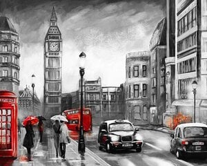 Maalid numbrite järgi TM TSVETNOY London vihma käes, 40x50 cm цена и информация | Живопись по номерам | kaup24.ee