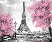 Maalimine numbrite järgi 40x50 cm "Eiffel Tower in Bloom" hind ja info | Maalid numbri järgi | kaup24.ee