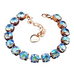 Käevõru naistele DiamondSky „Classic (Light Sapphire Shimmer)“ Swarovski kristallidega hind ja info | Käevõrud, käeketid | kaup24.ee