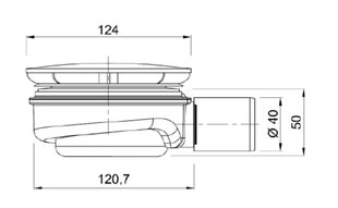 Sifoon dušialusele Speed 2 fi 90 mm hind ja info | Sifoonid | kaup24.ee