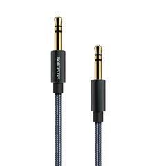 Audio adapter 3,5mm kuni 3,5mm Borofone BL3, metallik hall цена и информация | Кабели для телефонов | kaup24.ee