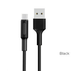 USB кабель Borofone BX1 microUSB 1.0 м, черный цена и информация | Кабели для телефонов | kaup24.ee