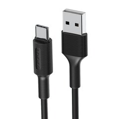 USB кабель Borofone BX1 Type-C 1.0 м, черный цена и информация | Кабели для телефонов | kaup24.ee