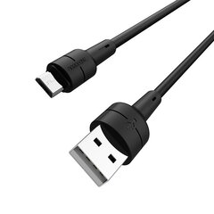 USB кабель Borofone BX30 microUSB 1.0 м, силиконовый черный цена и информация | Кабели для телефонов | kaup24.ee