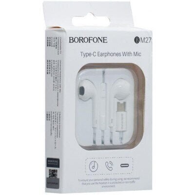 Kõrvaklapid Borofone BM27 Type-C, valge karbiga hind ja info | Kõrvaklapid | kaup24.ee