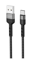 USB кабель Borofone BX34 Type-C 1.0 м, черный цена и информация | Borofone 43757-uniw | kaup24.ee