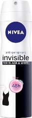 Spreideodorant naistele Nivea Invisible Clear, 150 ml hind ja info | Deodorandid | kaup24.ee