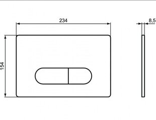 Механическая кнопка слива Ideal Standard Oleas™ M1, белая цена и информация | Детали для унитазов, биде | kaup24.ee