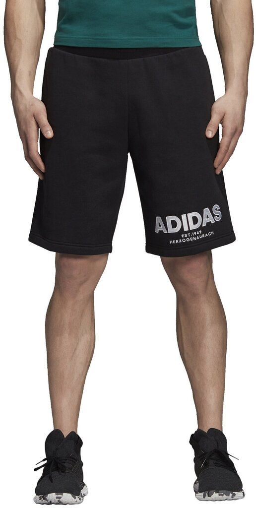 Lühikesed püksid Adidas Ess Allcap Shorts, must цена и информация | Meeste spordiriided | kaup24.ee