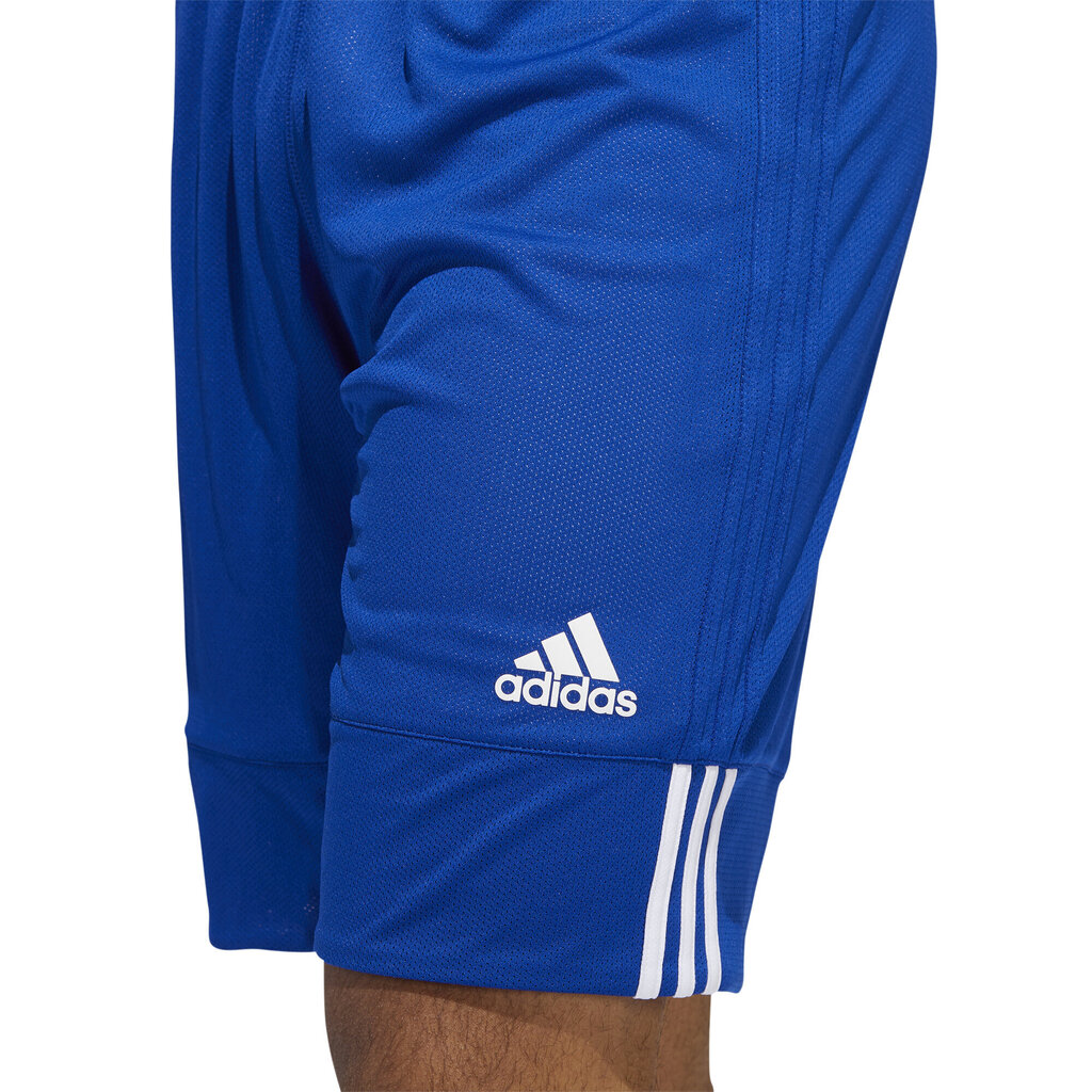 Lühikesed korvpallipüksid Adidas 3G Spee Rev Shorts, sinine/valge цена и информация | Meeste lühikesed püksid | kaup24.ee