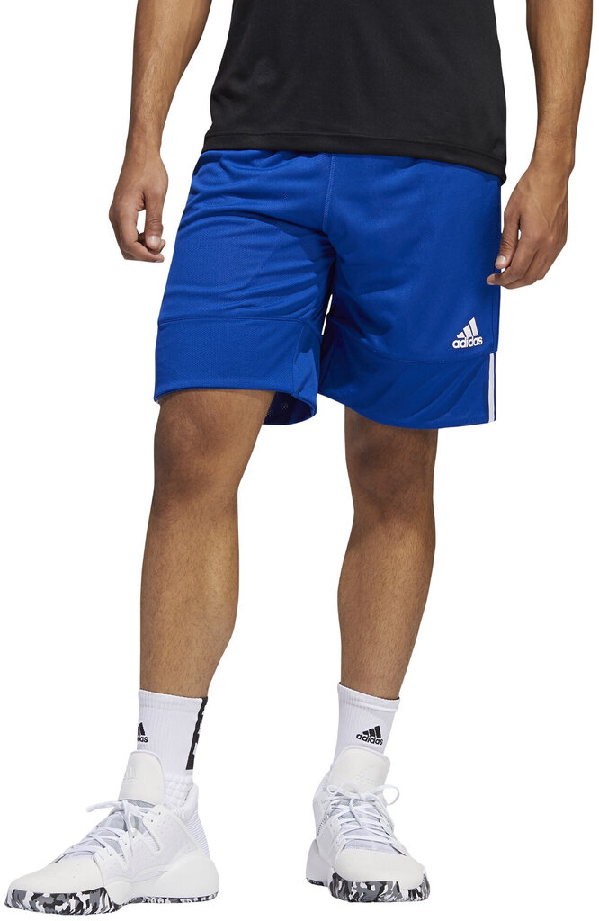 Lühikesed korvpallipüksid Adidas 3G Spee Rev Shorts, sinine/valge цена и информация | Meeste lühikesed püksid | kaup24.ee