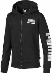 Dressipluus teismelistele Puma Rebel Bold Hooded, must hind ja info | Poiste kampsunid, vestid ja jakid | kaup24.ee