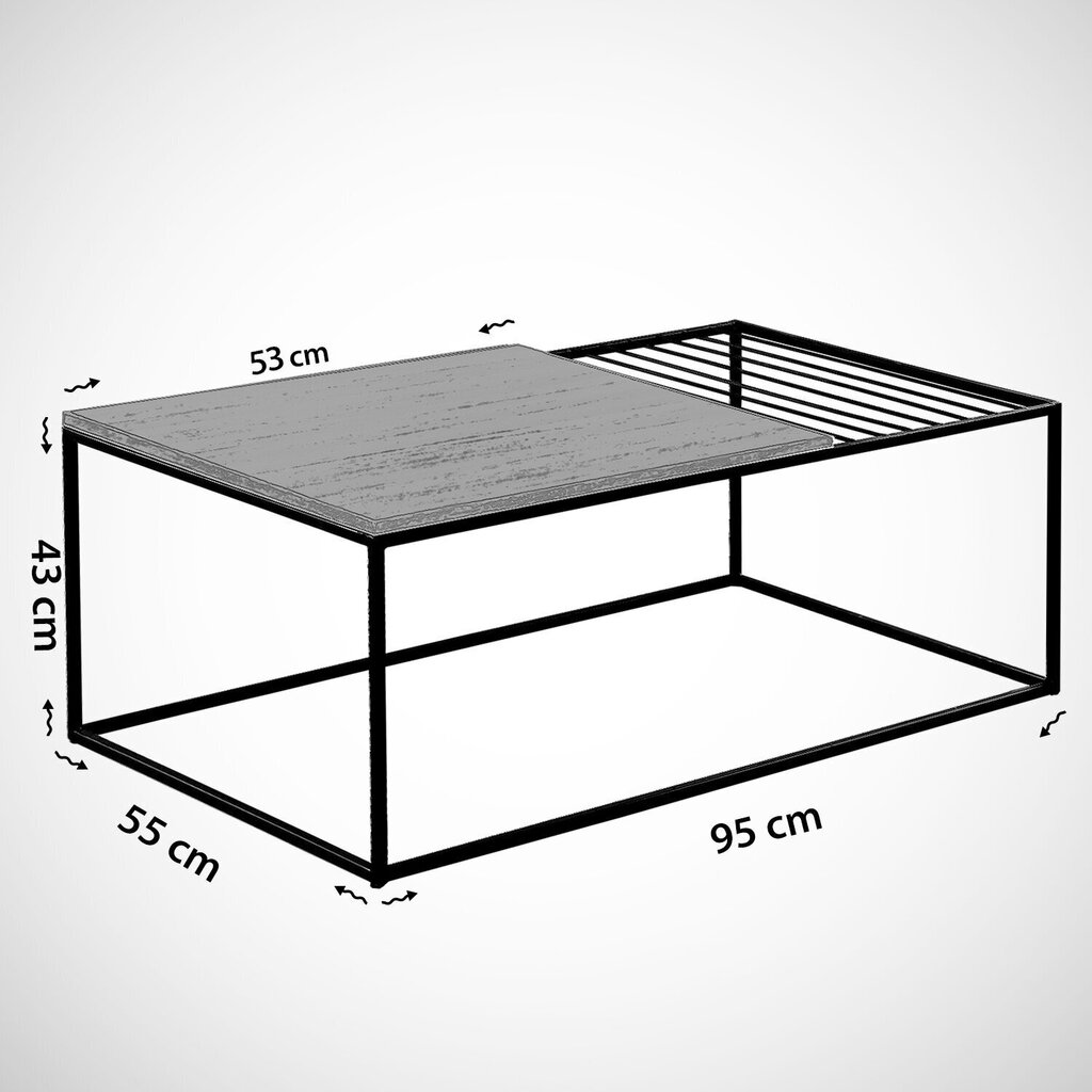 Diivanilaud Zinus, must hind ja info | Diivanilauad | kaup24.ee