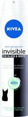 Pihustatav deodorant Nivea Invisible B&W, 150 ml hind ja info | Deodorandid | kaup24.ee