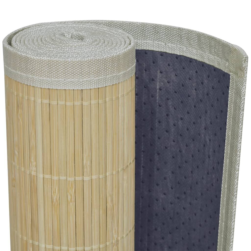 Ristkülikukujuline bambusvaip, naturaalne värv 120 x 180 cm цена и информация | Vaibad | kaup24.ee