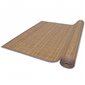 Ristkülikukujuline pruun bambusvaip 80 x 200 cm hind ja info | Vaibad | kaup24.ee