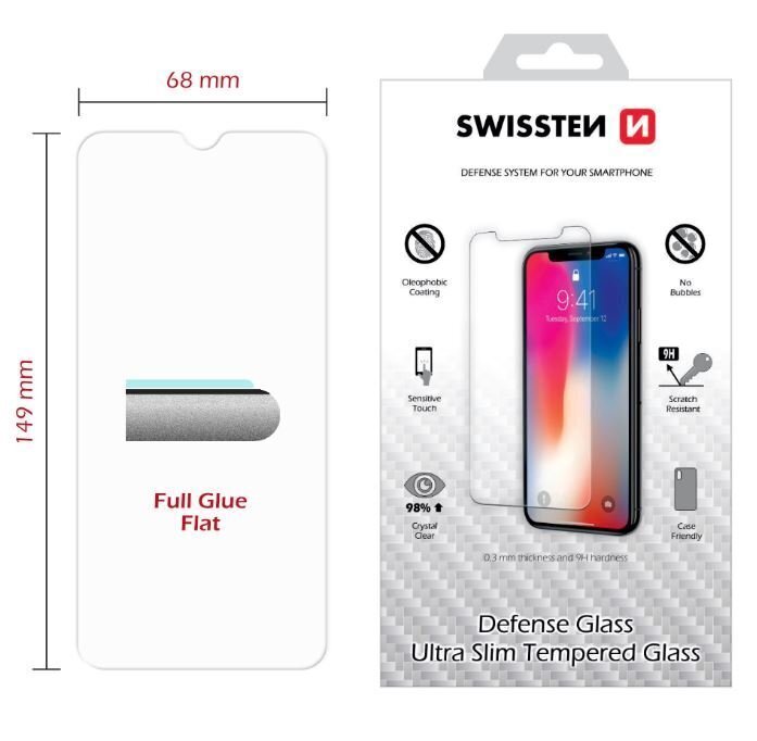 Swissten Ultra Slim Tempered Glass Premium 9H Screen Protector Xiaomi Redmi Note 7 / Note 7 PRO цена и информация | Ekraani kaitsekiled | kaup24.ee