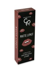 Набор макияжа для губ Golden Rose Longstay matte Lipkit Rose Taupek: жидкая матовая помада Longstay Liquid Matte No. 20 5,5 г + карандаш для губ Dream Lips Liner No. 510 1,6 г цена и информация | Помады, бальзамы, блеск для губ | kaup24.ee