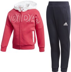 Spordikostüüm Adidas Lk Fz Hdy Set, sinine/roosa hind ja info | Adidas Tüdrukute riided | kaup24.ee