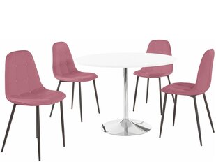 Комплект мебели для столовой Notio Living Terri/Lamar, белый/розовый цена и информация | Комплекты мебели для столовой | kaup24.ee