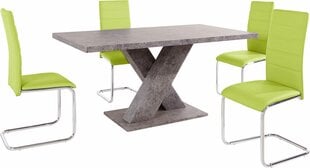 Комплект мебели для столовой Notio Living Arn/Amber, зеленый цена и информация | Комплекты мебели для столовой | kaup24.ee