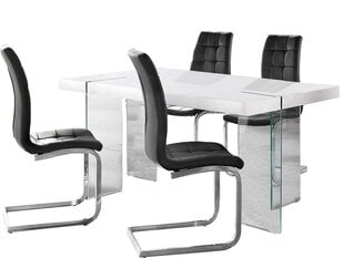 Комплект мебели для столовой Notio Living Triton 160/Bruno, черный цена и информация | Комплекты мебели для столовой | kaup24.ee