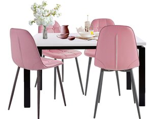Комплект мебели для столовой Notio Living Silva 160/Lina, розовый цена и информация | Комплекты мебели для столовой | kaup24.ee