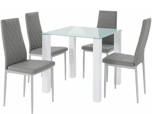 Комплект мебели для столовой Notio Living Nara/Barak, серый цена и информация | Комплекты мебели для столовой | kaup24.ee