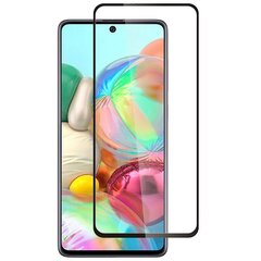 LCD kaitsev karastatud klaas 9H 5D Samsung A715 A71, must цена и информация | Защитные пленки для телефонов | kaup24.ee