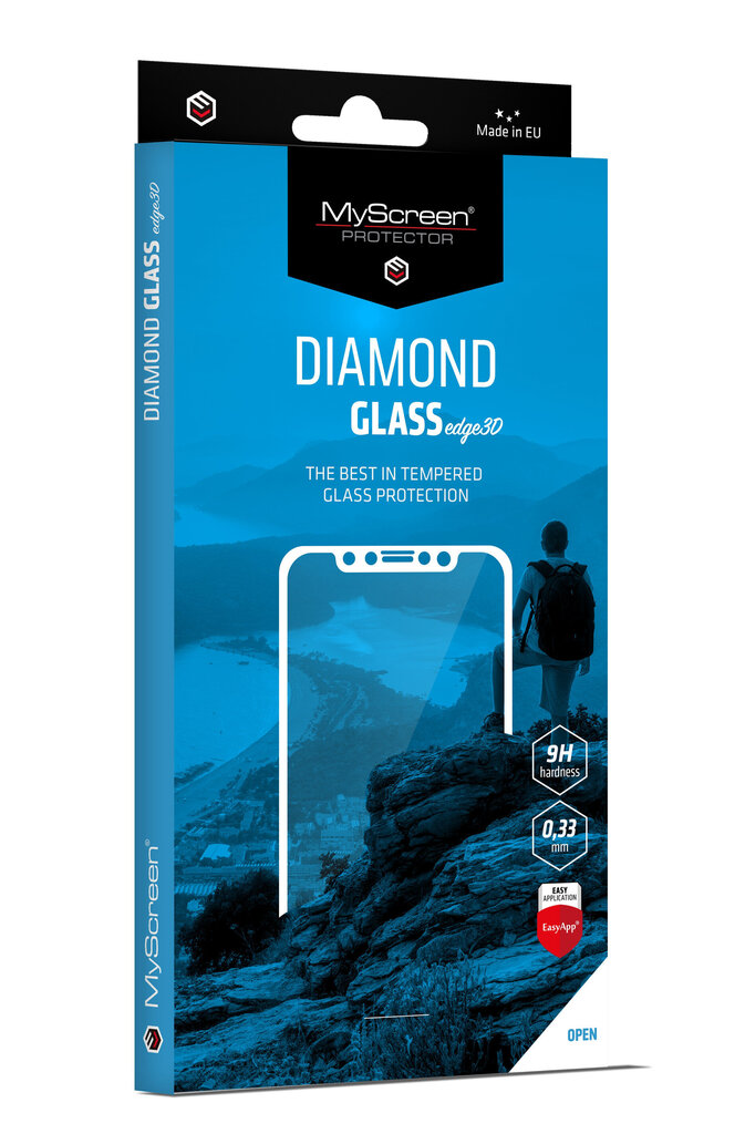 LCD kaitsev karastatud klaas MyScreen Diamond Edge 3D Huawei P40 Pro, must hind ja info | Ekraani kaitsekiled | kaup24.ee