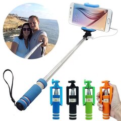 Универсальный проводной мини держатель телефона для фотографирования Mini Monopod, синий цена и информация | Моноподы для селфи («Selfie sticks») | kaup24.ee
