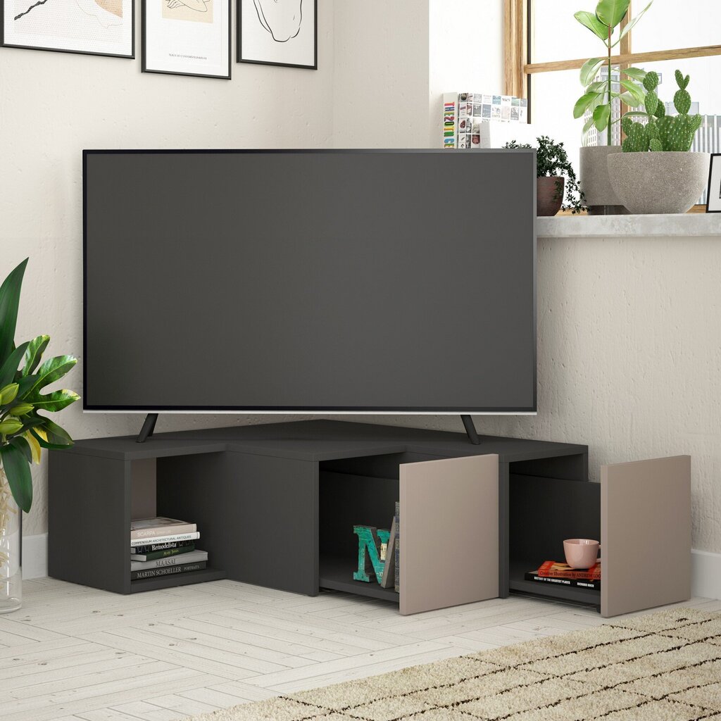 TV-laud Compact hall/helepruun hind ja info | TV alused | kaup24.ee