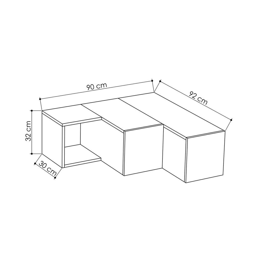 TV-laud Compact, valge hind ja info | TV alused | kaup24.ee