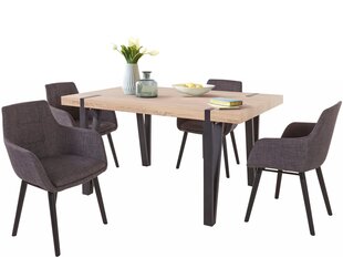 Комплект мебели для столовой Notio Living Shelia 150/Buckley, темно-серый цена и информация | Комплекты мебели для столовой | kaup24.ee