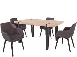 Комплект мебели для столовой Notio Living Shelia 150/Buckley, темно-серый цена и информация | Комплекты мебели для столовой | kaup24.ee