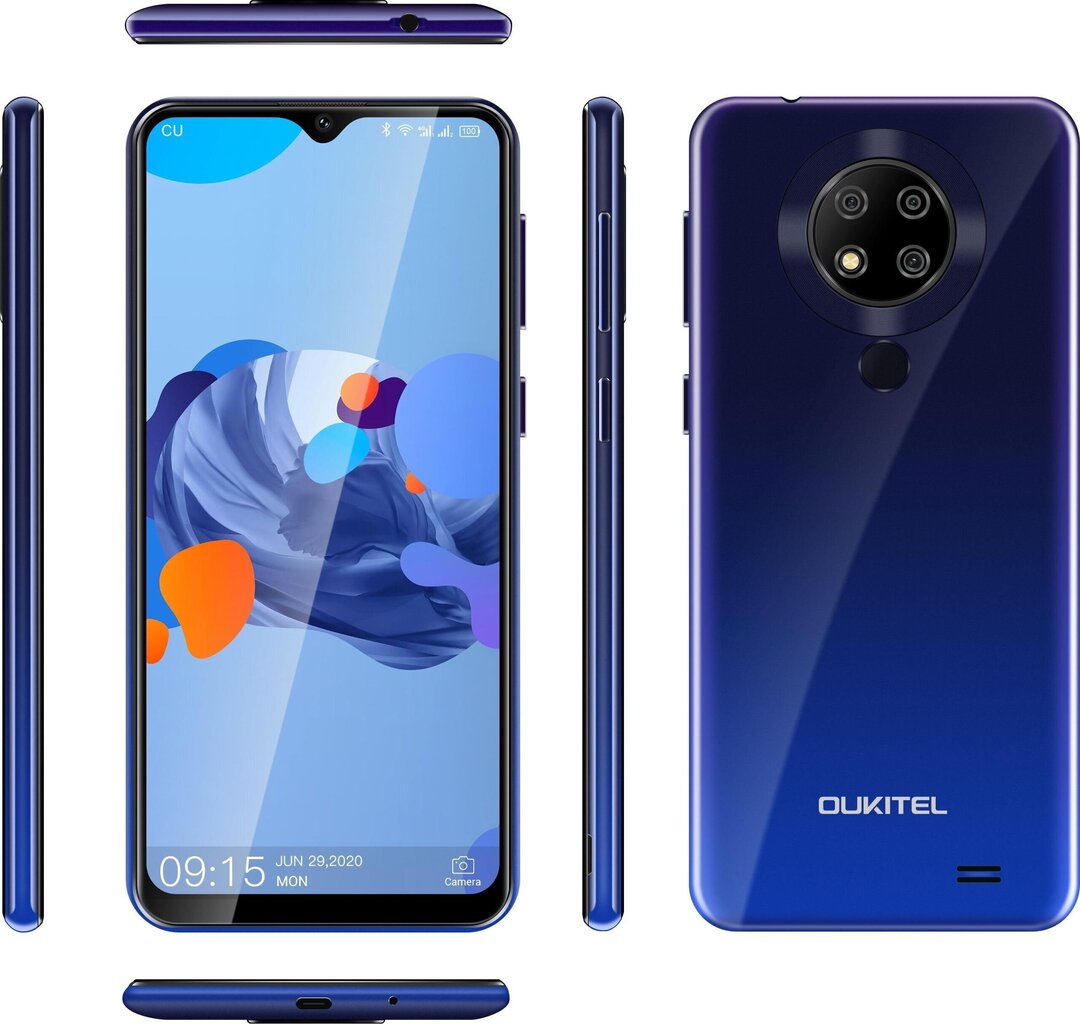 Oukitel C19 Pro, 4/64GB, Dual SIM, Blue цена и информация | Telefonid | kaup24.ee