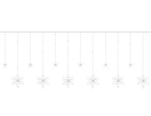 Гирлянды снежинки и звезды LED, цветные, 2,5 м цена и информация | Новогодняя гирлянда Holiday, 10 светодиодов, 30 см | kaup24.ee