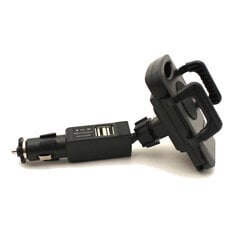 Autolaadija ja universaalne telefonihoidik kahe USB pistikuga Tellos CCH-01 (2.1A) hind ja info | Mobiiltelefonide hoidjad | kaup24.ee