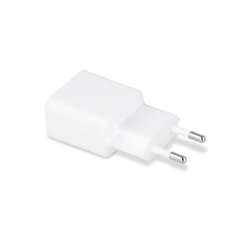 Сетевая зарядка Maxlife MXTC-01 FastCharging USB + Type-C (2.1A), белая цена и информация | Зарядные устройства для телефонов | kaup24.ee