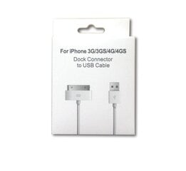 USB кабель Apple 4G 30-Pin 1.0m HQ цена и информация | Кабели для телефонов | kaup24.ee